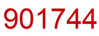 Number 901744 red image