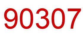 Number 90307 red image