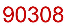 Number 90308 red image