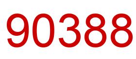 Number 90388 red image