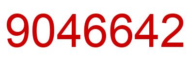 Number 9046642 red image
