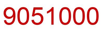 Number 9051000 red image
