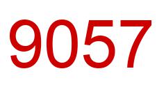 Number 9057 red image