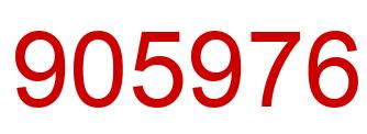 Number 905976 red image