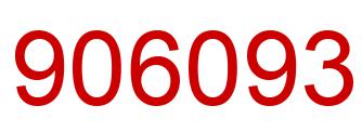 Number 906093 red image