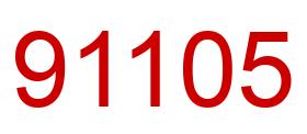 Number 91105 red image
