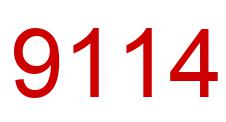 Number 9114 red image