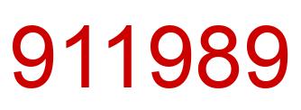 Número 911989 imagen rojo