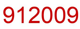 Number 912009 red image