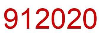 Number 912020 red image