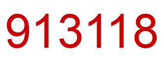Number 913118 red image