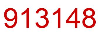 Number 913148 red image