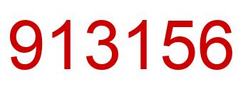 Number 913156 red image