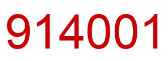 Number 914001 red image