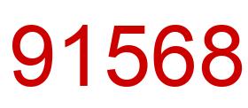 Number 91568 red image