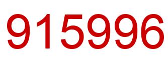 Number 915996 red image