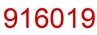 Número 916019 imagen rojo