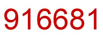 Número 916681 imagen rojo