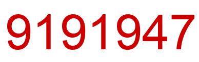 Number 9191947 red image