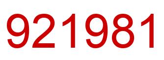 Number 921981 red image