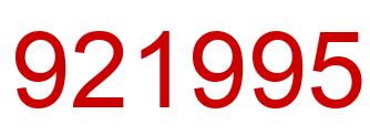 Number 921995 red image