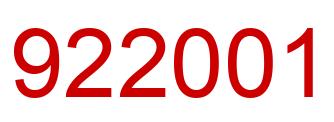 Número 922001 imagen rojo