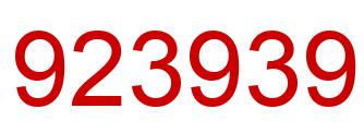 Número 923939 imagen rojo