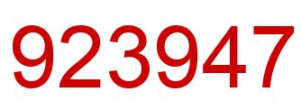 Number 923947 red image