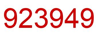 Number 923949 red image