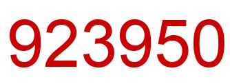 Number 923950 red image