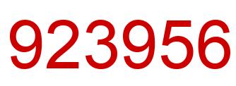 Number 923956 red image