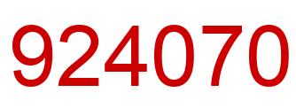 Number 924070 red image