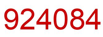 Number 924084 red image