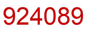 Number 924089 red image