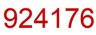 Número 924176 imagen rojo