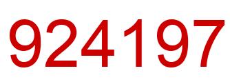 Number 924197 red image