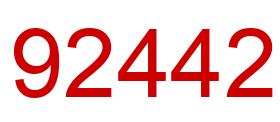 Number 92442 red image