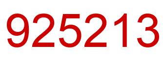 Number 925213 red image