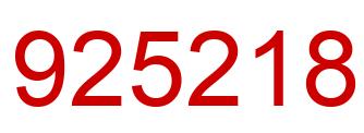 Number 925218 red image