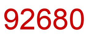 Number 92680 red image