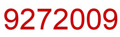 Number 9272009 red image