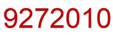Number 9272010 red image