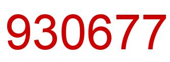 Number 930677 red image