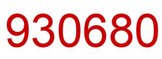 Number 930680 red image