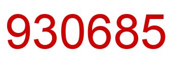 Número 930685 imagen rojo