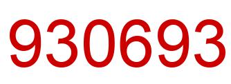 Number 930693 red image