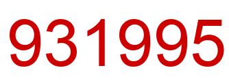 Number 931995 red image