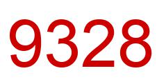 Number 9328 red image