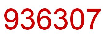 Number 936307 red image