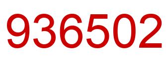Number 936502 red image